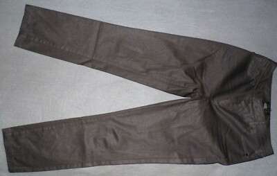 Women's Etcetera black leather like slim fit pants size