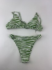 ZAFUL Forever Young Bathing Suit Two Piece Bikini Green Swimsuit Size Small A25