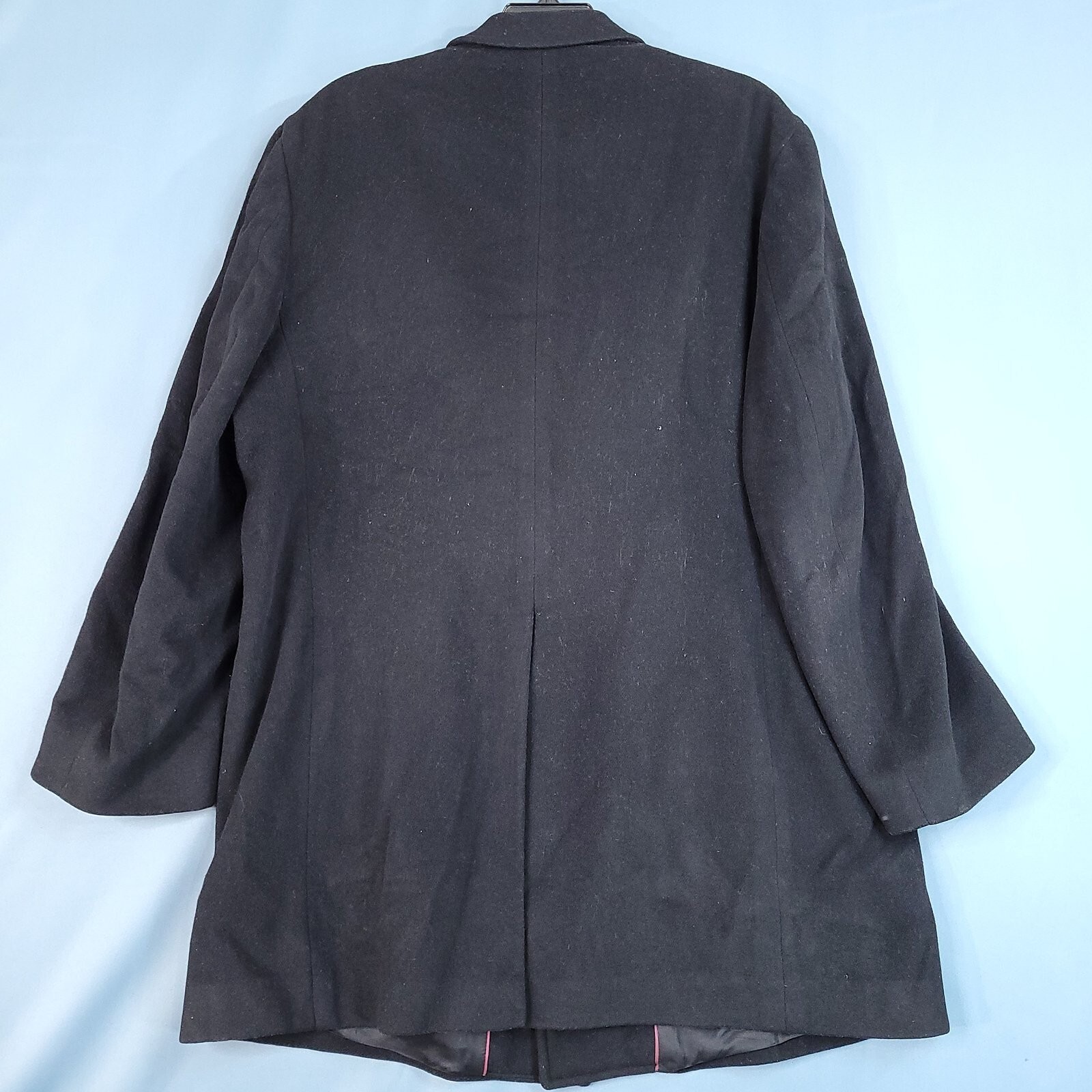 Ralph Lauren Men's Pea Coat Lined Wool Blend Black Actual Size 2X