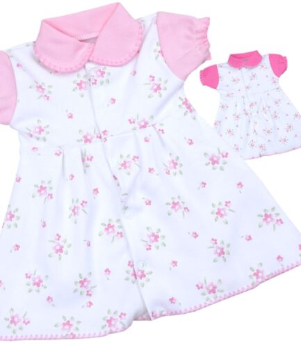 BABYPREM Baby Dresses Girls Pink Vintage Flower Dress Frock NEWBORN Clothes - Picture 1 of 1
