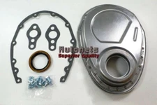 SBC Chevy Raw Unplated Timing Chain Cover Kit 327 350 383 400 Gasket Seal Bolts