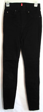 Spanx Black Elastic Waist Pull On Skinny Jeans Size XS Tall EUC