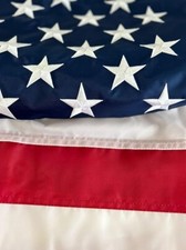 2 Pack American Flag 3x5 ft Made in USA Nylon Outdoor Flag w/ Embroidered Stars
