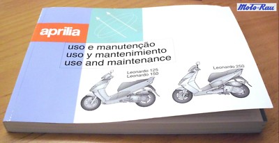 APRILIA Leonardo 125 150 250 Fahrerhandbuch Bedienungsanleitung Ausgabe UK P E