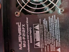 MUSYSIC Professional 12 Channel 8000W Power Mixer 24-bit FX Processor MU-P212fx