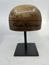 Standing wooden hat shape, 1900 Alternate Fitted Metal Stand Excellent Condition