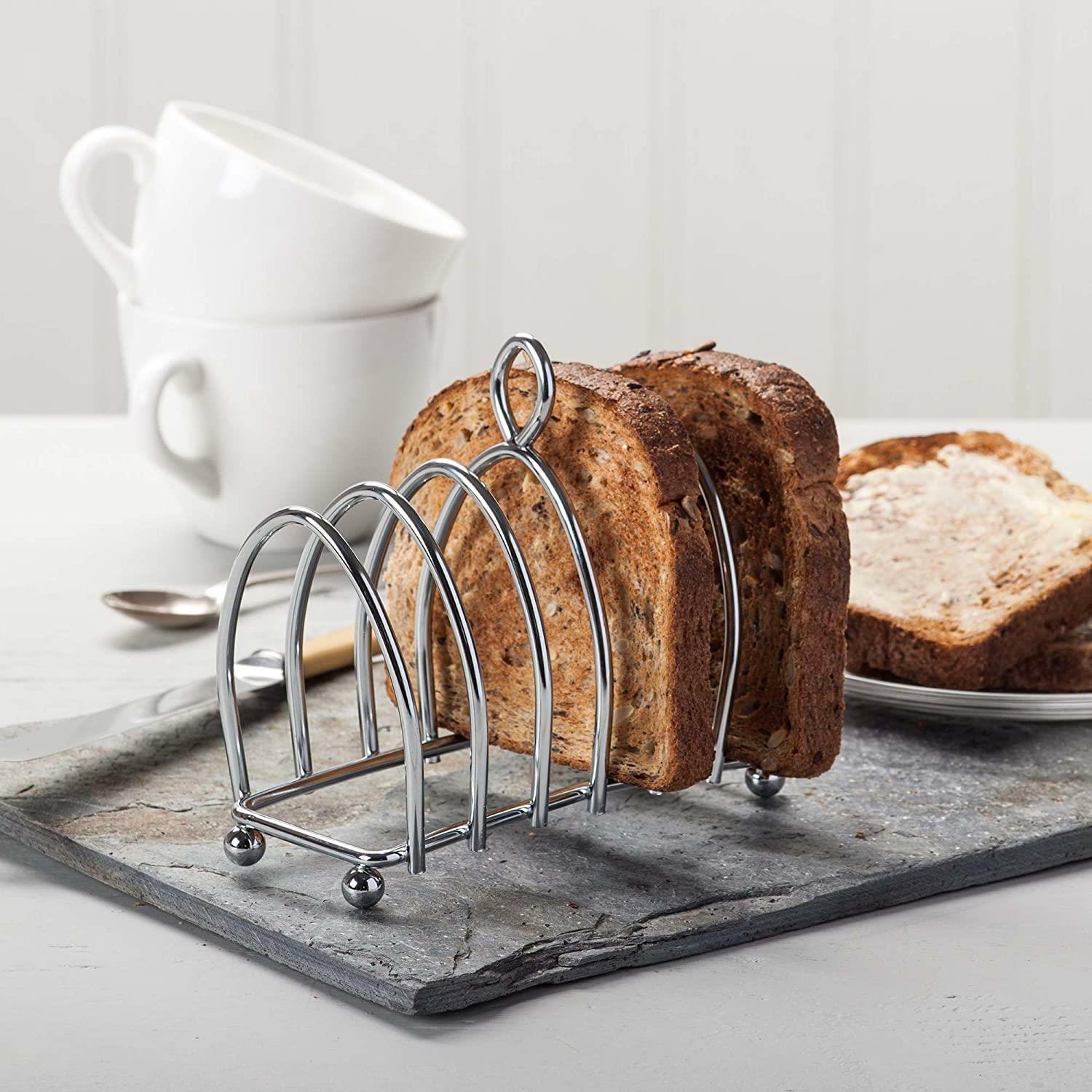 Kilo Toast Rack, Victorian Design 6 Slice Chrome Classic Toast Rack