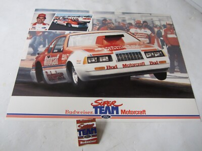 NHRA 86 Frank Iaconio Motorcraft Racing Thunderbird PStock Drag Racing Handout+