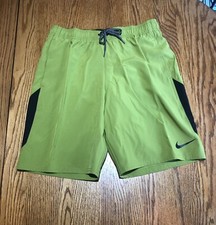 Nike Men  s Volley Swim Shorts Black Green NESSA482-314 Size 2XL Mesh Lined NWT