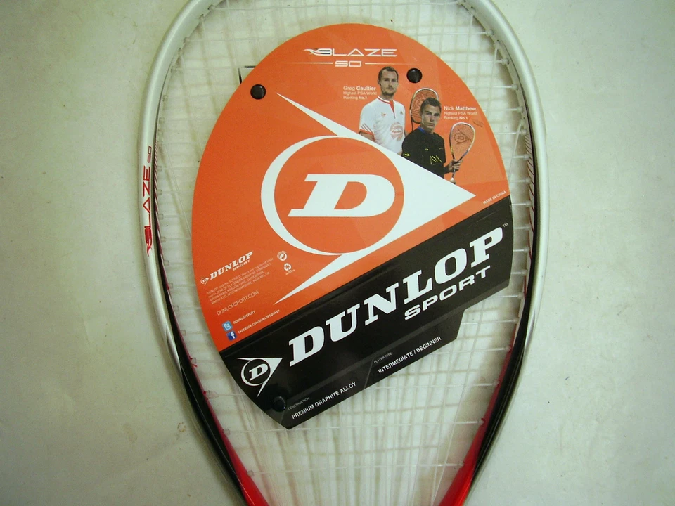 NEW DUNLOP BLAZE 50 SQUASH RACQUET AND TWO DUNLOP SQUASH BALLS RRP $99 - image 2 of 4