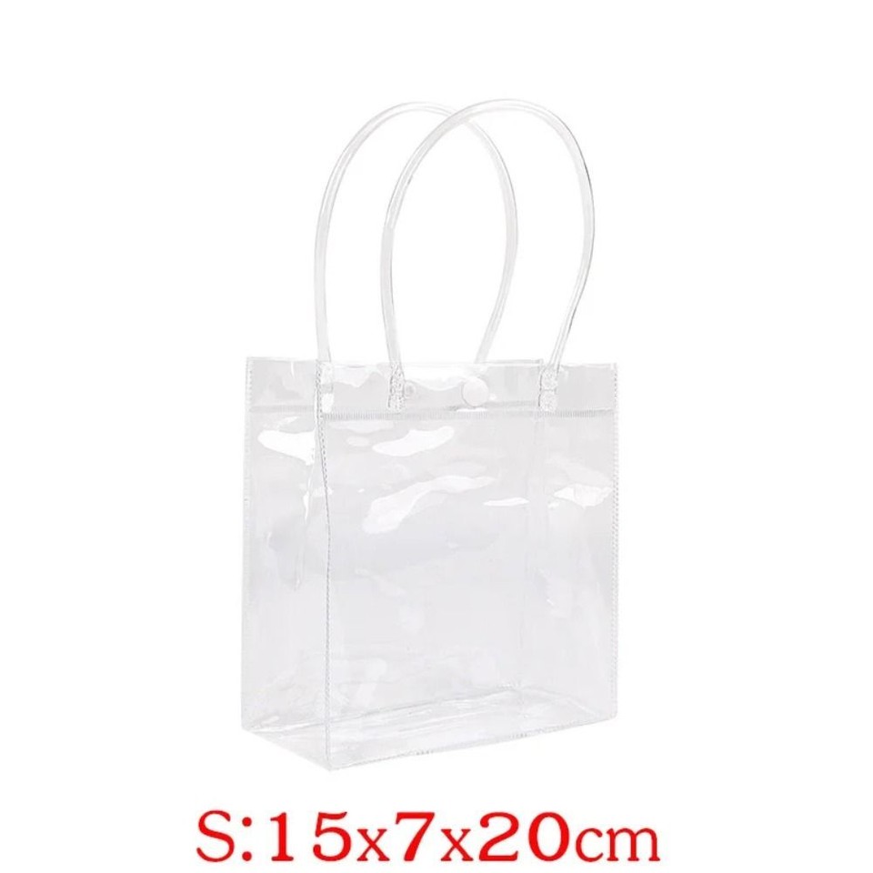 PVC Shopping Bags Waterproof Cosmetic Plastic Bags New Clear Tote Bag
