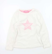 love sleep Girls White Colourblock 100% Polyester Top Pyjama Top Size 11-12 Year