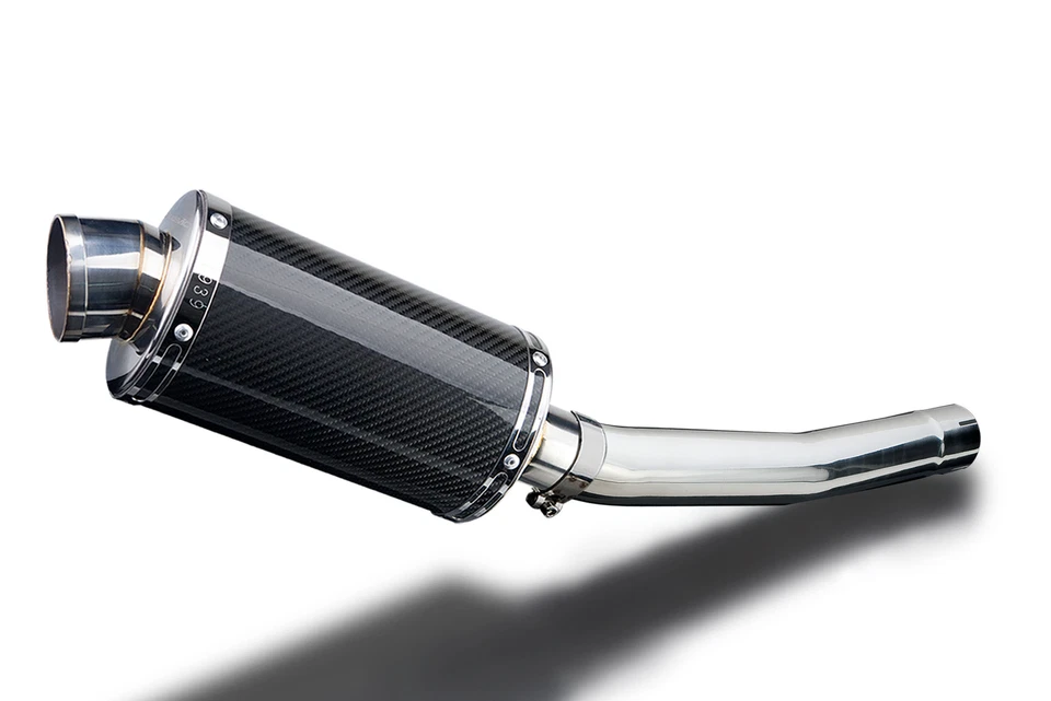 雅马哈 YZF-R6 1998 - 2002 Delkevic Slip On 9 英寸椭圆形碳排气消声器套件 — 第 2/4 张图片