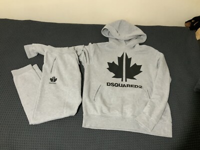 Dsquared Maple LeafTracksuit Age 16 Years Grey UK