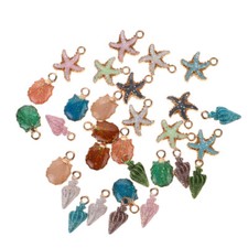 30Pcs Beach Jewelry Pendant Charms Pendants for Necklaces Making