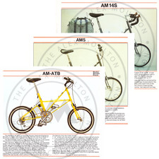 1988 Moulton Bicycle leaflet - 3 pack - AM5  AM14S/AM14T  AM-ATB