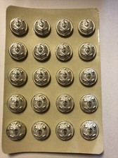 20 Boutons militaires Tenues Cérémonie Sous Officiers Argent 20 Mm