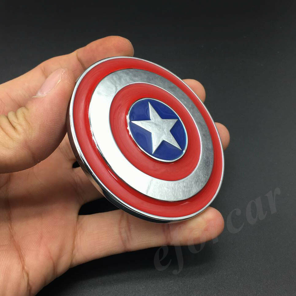 3D Metal Captain America Shield Car Auto Trunk Rear Emblem Badge Decal