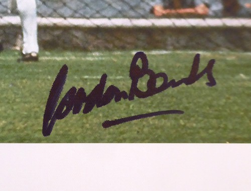 PELE & GORDON BANKS AUTOGRAPHED 20X30 CANVAS PHOTO GREATEST SAVE BECKETT 163880 - Picture 4 of 5