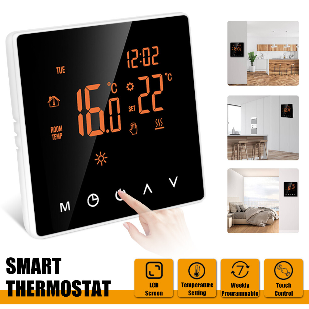 WiFi Smart Thermostat WIRELESS Electric Floor Heating Water/Gas Boiler  Fahrenhei | eBay