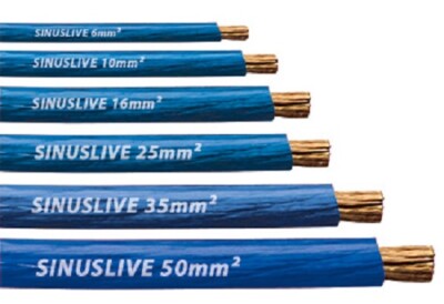 Sinuslive Batteriekabel 6,10,16,25,35,50 mm² - Stromkabel ''blau'' Meterware