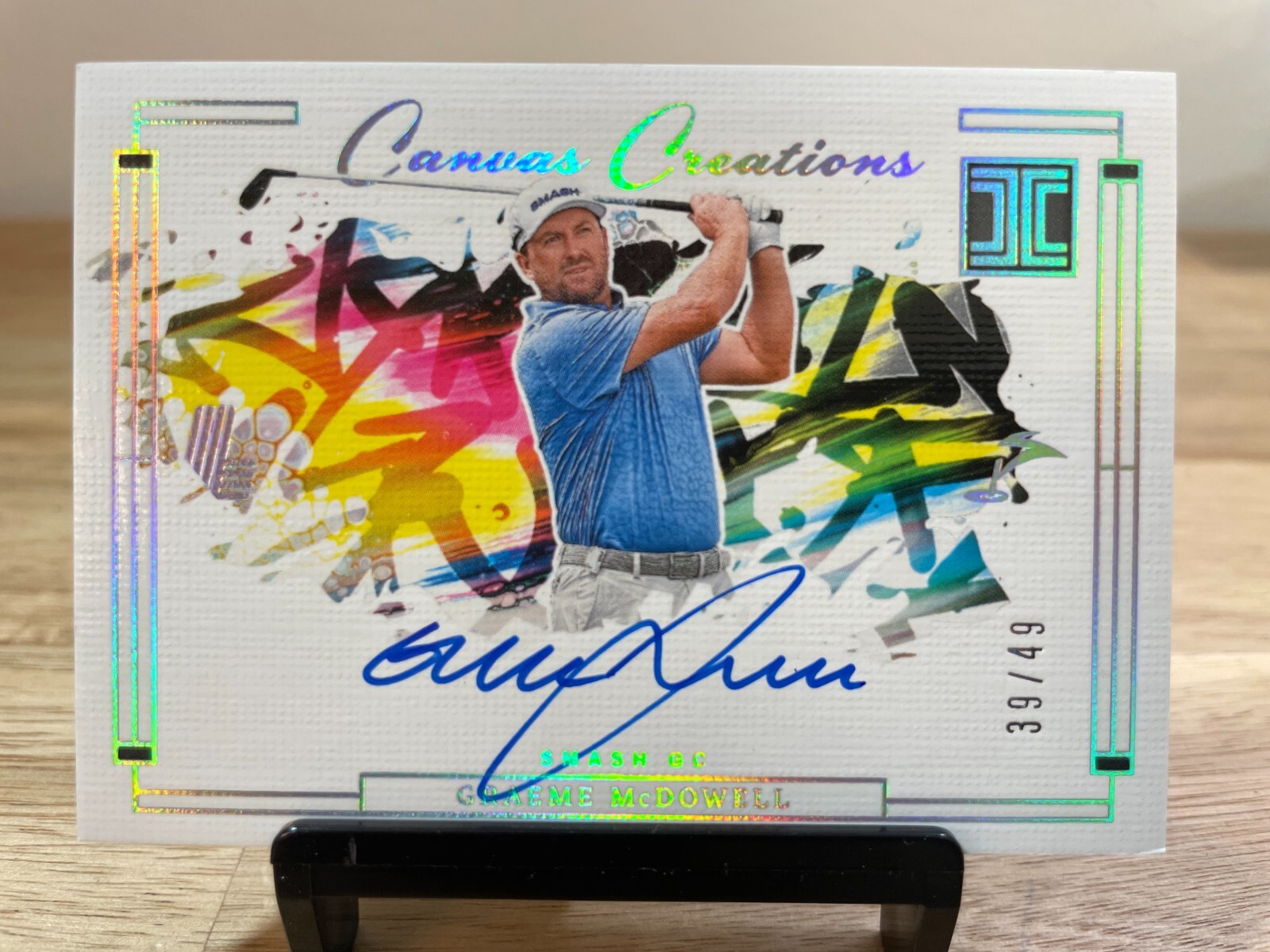 2024 Panini Impeccable LIV Golf Graeme McDowell Auto Canvas Card 39/49