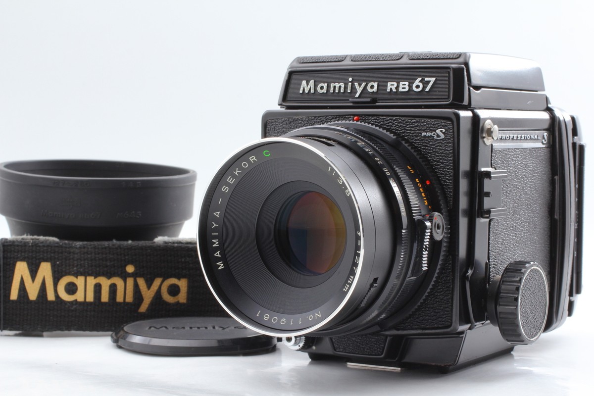 Hood & Strap [N MINT] Mamiya RB67 Pro S Sekor C 127mm f/3.8 120 