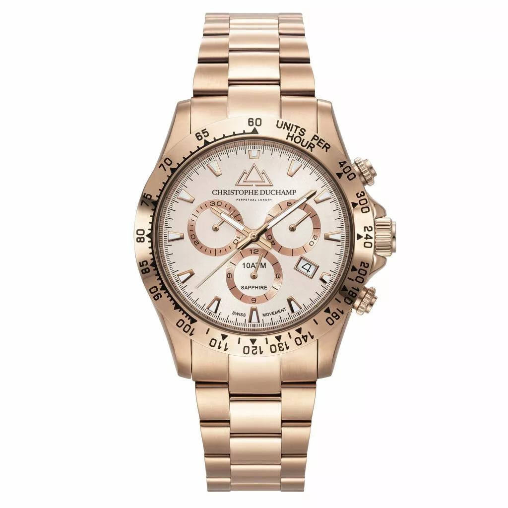 CHRISTOPHE DUCHAMP MENS LUXURY WATCH Rose Gold RRP 1750