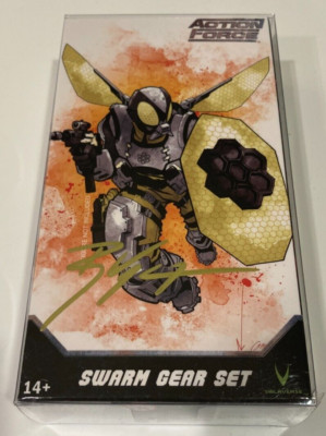VALAVERSE ACTION FORCE SWARM GEAR SET W/PROTECT CASE SIGNED BY BOBBY VALA!