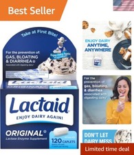 Strength Lactose Intolerance Relief Caplets - 120 Count, Fast Acting