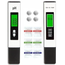 Medidor de PH, medidor de temperatura Digital 4 en 1 PH EC TDS para hidroponía.