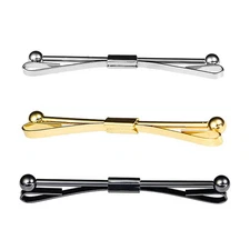 3 Pieces Collar Bar Necktie Tie Clips Collar Bar Mens Shirt Collar Bar Pin Cl...