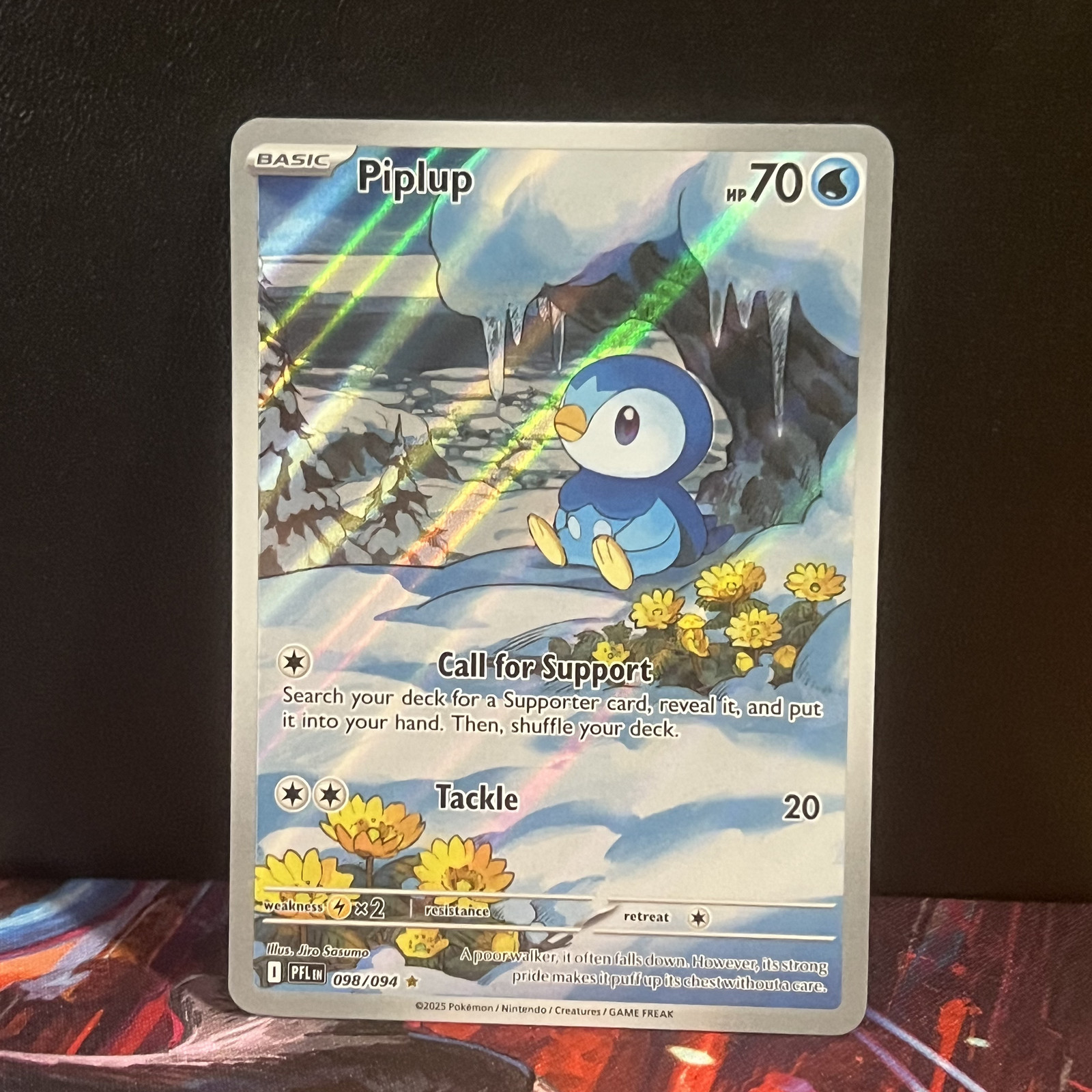 Pokémon TCG Piplup 98/94 Illustration Rare Phantasmal Flames NM