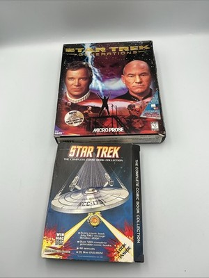 Vintage Star Trek PC Game Lot Generations MicroProse Comics Starfleet Command