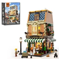 Book-Cafe Lighting Building-Bricks Set - City Town Coffee House LED Light Mod...