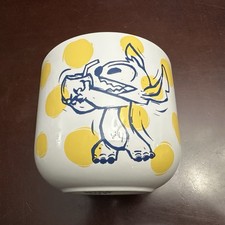 Disney Parks Lilo Stitch Planter Home Collection New Flower Pot Stoneware Drain￼