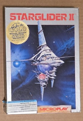 Starglider II -  IBM-PC Tandy 5.25 Floppy Disks Manuals Box - Microplay Software