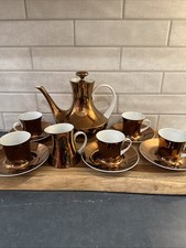 BLOCK Bidasoa bronze Costa del Sol demitase coffee/tea service