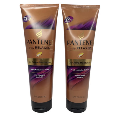 (2) Pantene Pro-V Truly Relaxed Hair Oil Creme Moisturizer 8.7 oz New