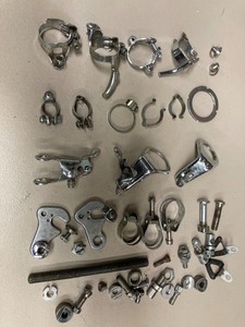 Vintage Shimano Clamp Style Cable Stops and Guides + Derailleur Hanger Misc Lot