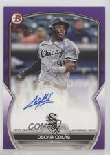 2023 Bowman Paper Prospect Purple Border 211/250 Oscar Colas Colás Auto 14tu