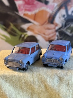 Corgi Toys 226 Morris Mini Minor 2x verschiedene Versionen 60er Jahre rar