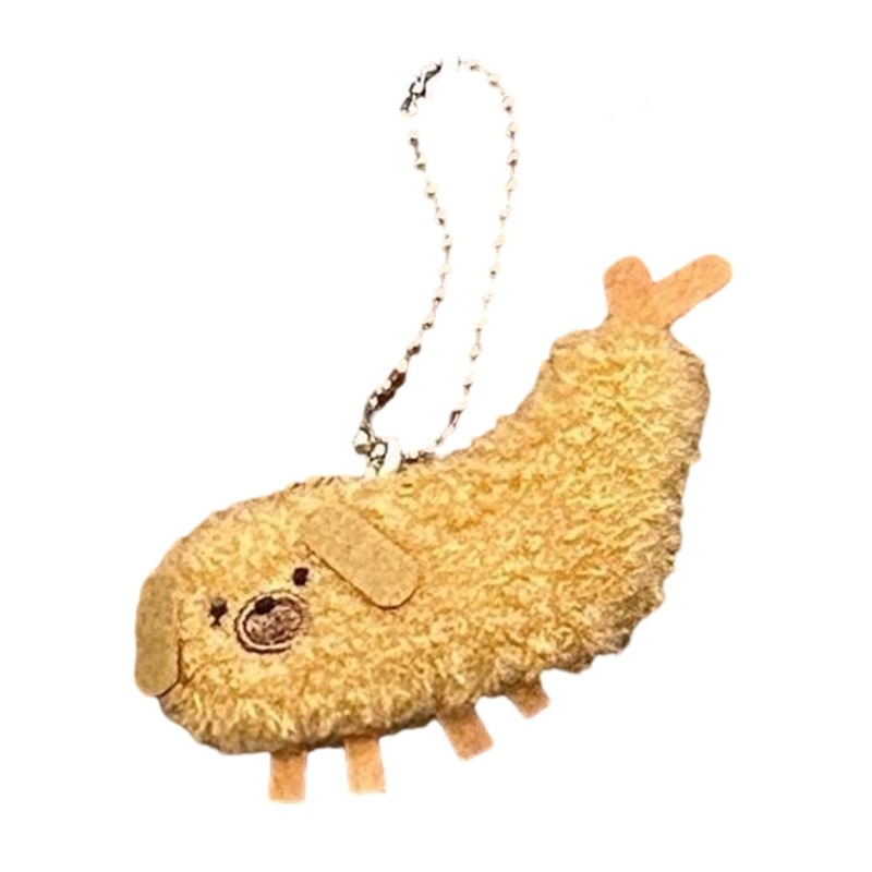 Tempura Dumplings Plush Toy Cartoon Pendant Soft Stuffed Doll Keychain Keyring