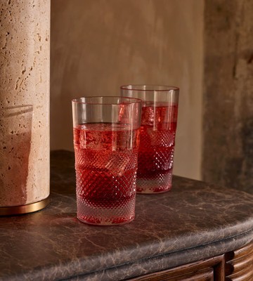 Huxley Cut Crystal Highball Glass, Set of Four