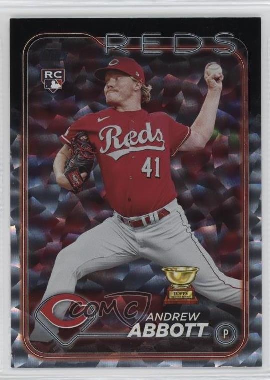 2024 Topps Series 1 Silver Crackle Foil Andrew Abbott #214 1az7
