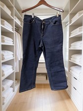 Lands' End Women's Dark Wash Straight Leg Ankle Jeans Size 146