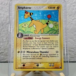 Ampharos 1/115 EX Unseen Forces Reverse Holo Rare Pokemon Card 2005