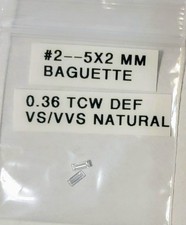 0.36 TCW 5.00 x 2.00 mm DEF VS/VVS Straight Baguette  Natural  Diamond