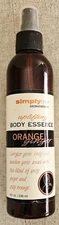 Simply Me Aromatherapy Uplifting  Body Essence Mist Orange & Ginger  8 fl oz