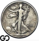 1919 Walking Liberty Half Dollar *Significant Key Date, 962k Minted* VF++